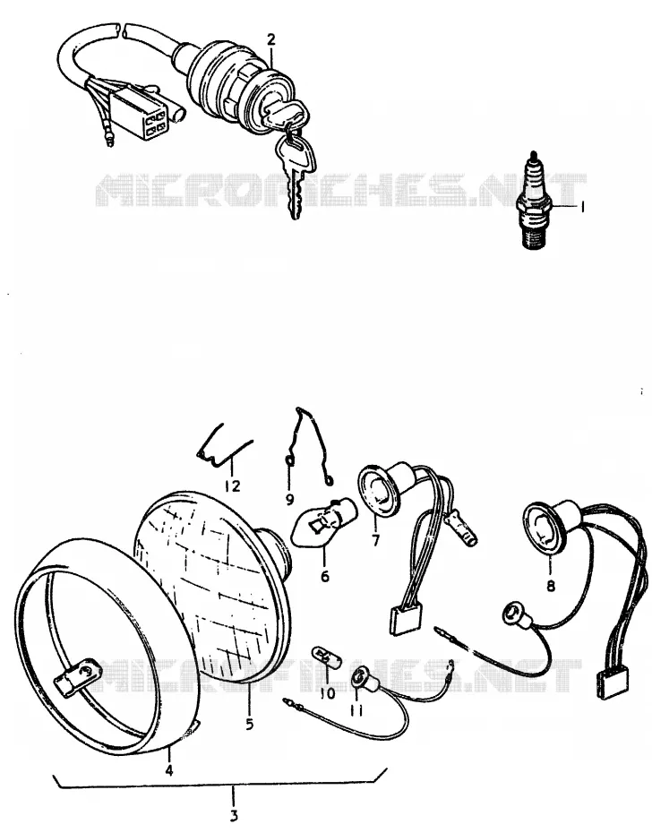 PIECES MARCHES SPECIAUX (E17) Suzuki MOTO 370 SP 1978  SP370C(C/N)
