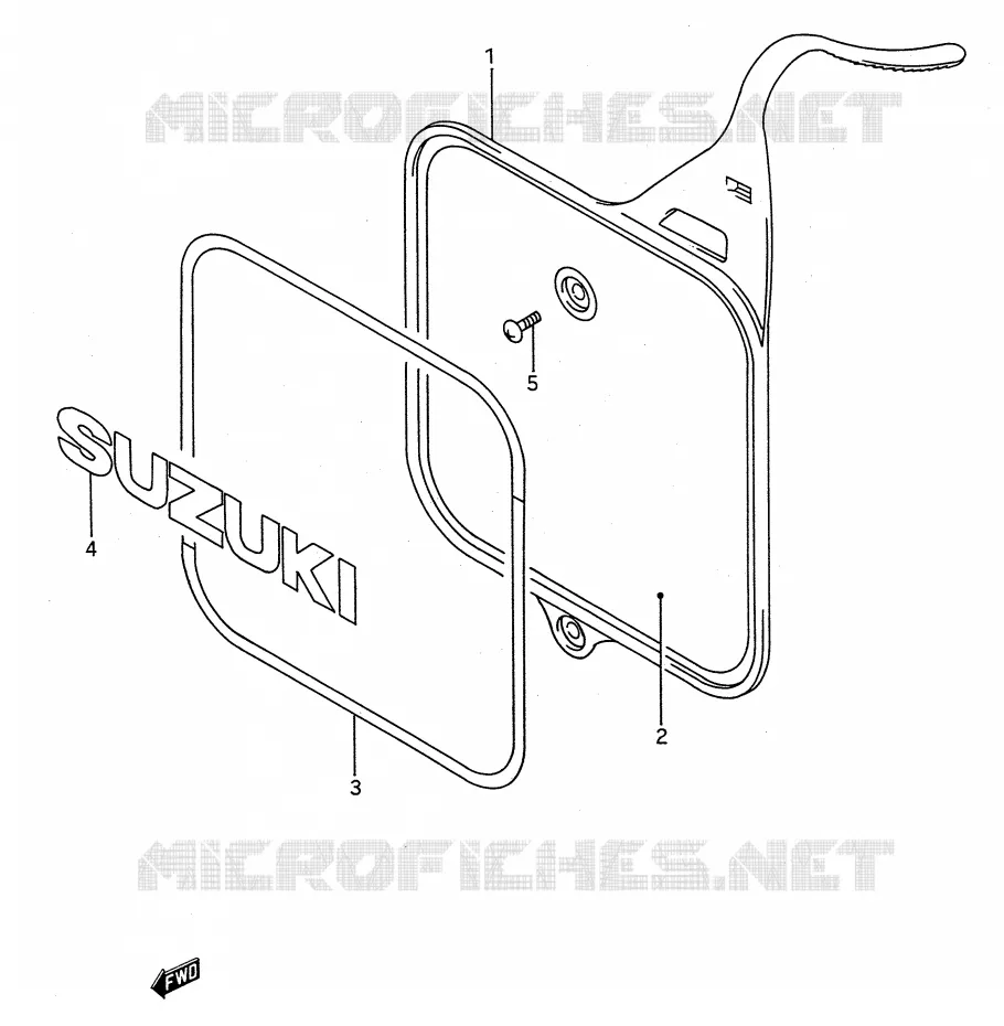PLAQUE AVANT Suzuki MOTO 80 RM 1987  RM80H(E28)