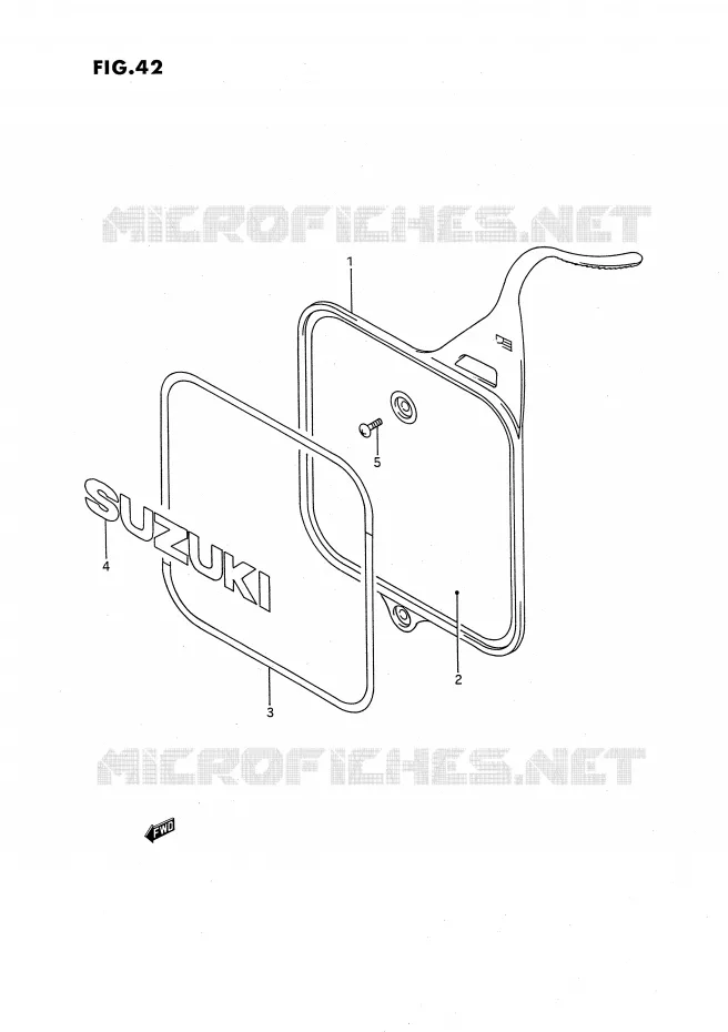 PLAQUE AVANT Suzuki MOTO 80 RM 1987  RM80XH(E2)