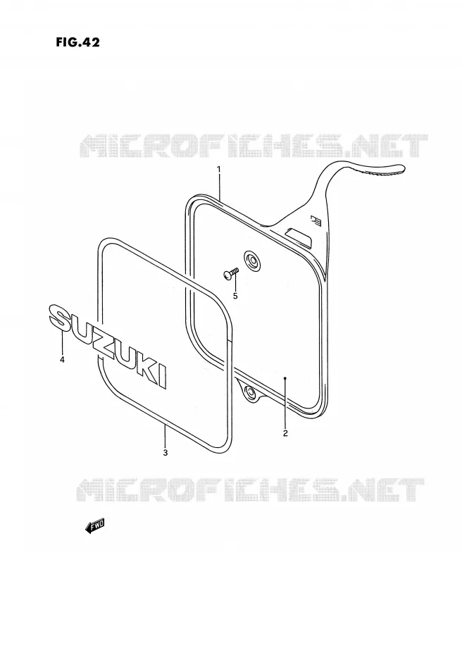 PLAQUE AVANT Suzuki MOTO 80 RM 1990  RM80L(E3)