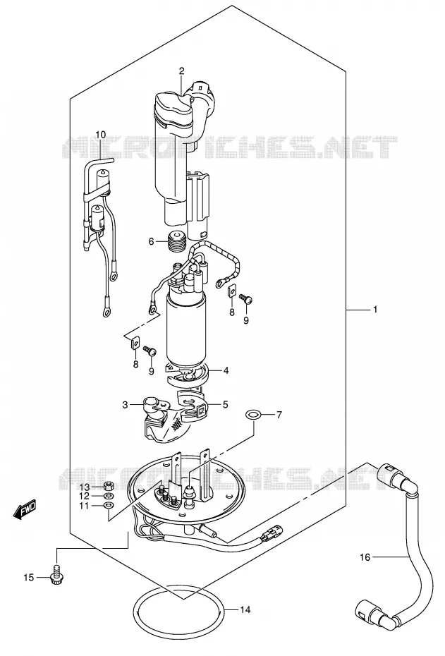 POMPE A ESSENCE (MODELE K5) Suzuki MOTO 1000 SV 2003  SV1000SK3(E2)