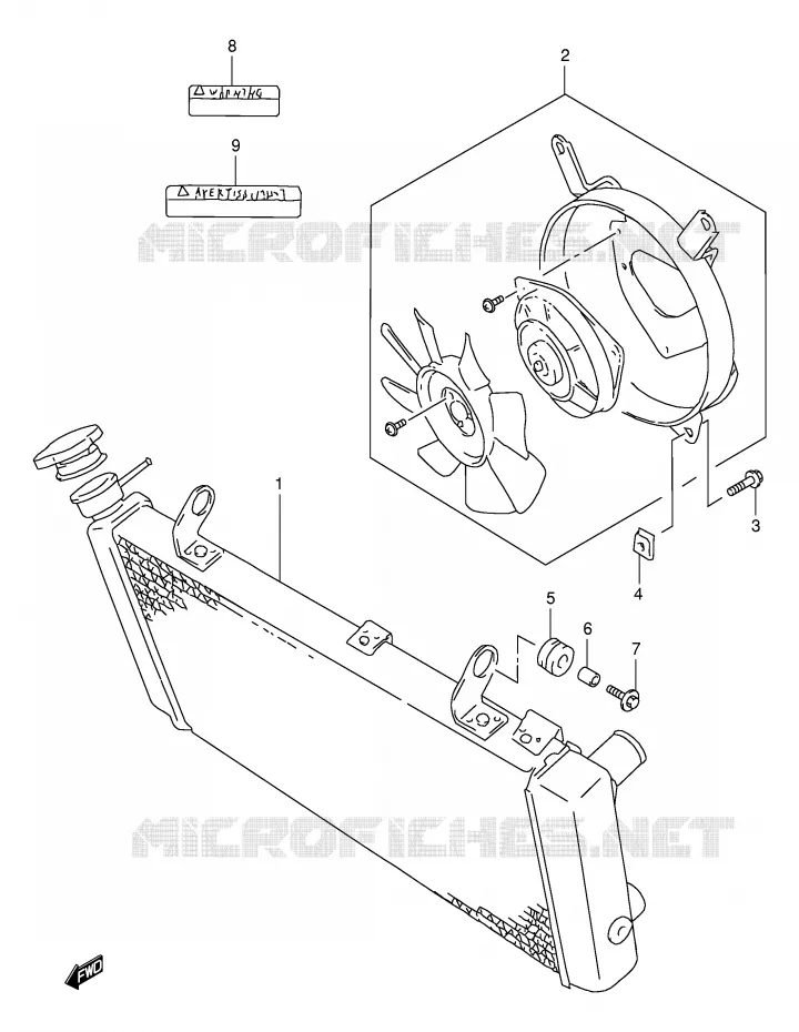 RADIATEUR Suzuki MOTO 1000 TL-S 2000  TL1000SY(E2)