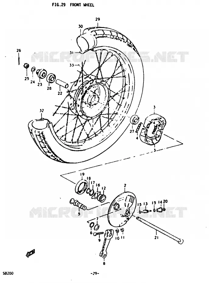 ROUE AVANT Suzuki MOTO 200 Autres-modeles 1979  SB200N