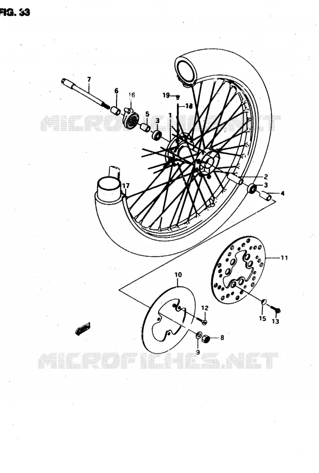 ROUE AVANT Suzuki MOTO 50 RMX 1997  RMX50V(T/V)