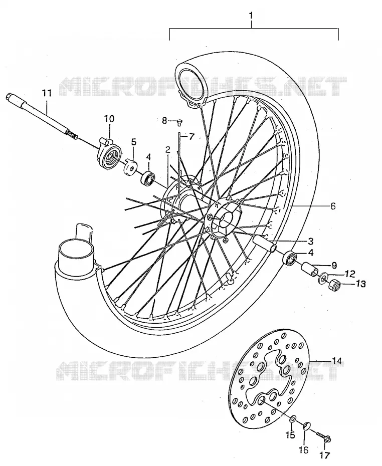 ROUE AVANT Suzuki MOTO 50 RMX 1998  RMX50W
