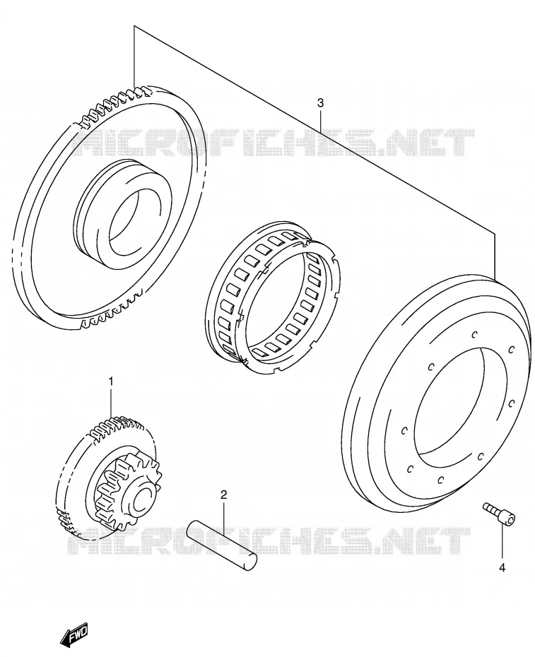 ROUE LIBRE DE DEMARREUR Suzuki MOTO 650 SV-S 2000  SV650SY(E2)