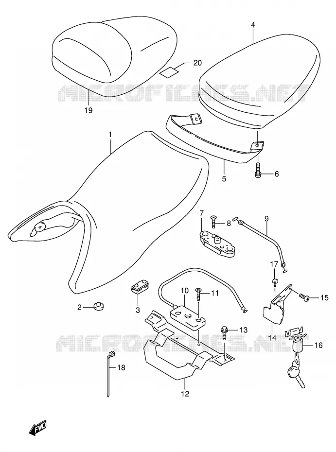 SELLE Suzuki MOTO 1000 TL-S 1998  TL1000SW(E2)