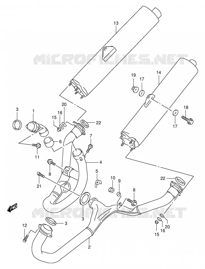 SILENCIEUX Suzuki MOTO 1000 TL-S 2000  TL1000SY(E2)
