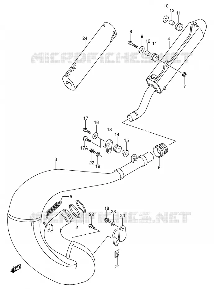 SILENCIEUX Suzuki MOTO 250 RM 2003  RM250K3(E3/E28)