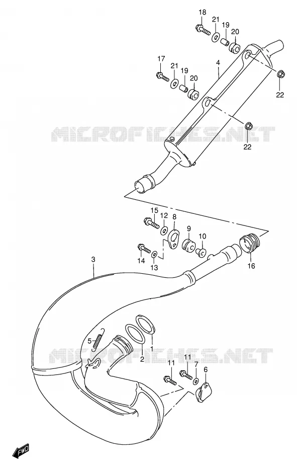 SILENCIEUX Suzuki MOTO 250 RMX 1998  RMX250SW(E24)