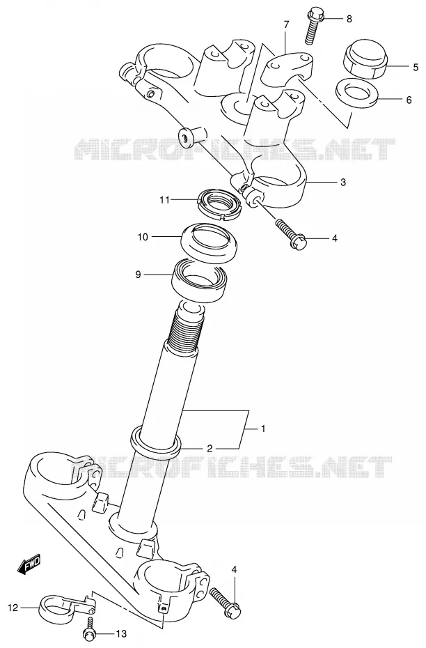 TE DE FOURCHE Suzuki MOTO 85 RM 2005  RM85LK5(P3/P28)