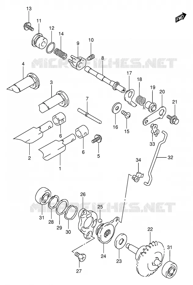 VALVE D'ECHAPPEMENT Suzuki MOTO 80 RM 1998  RM80W(E24)