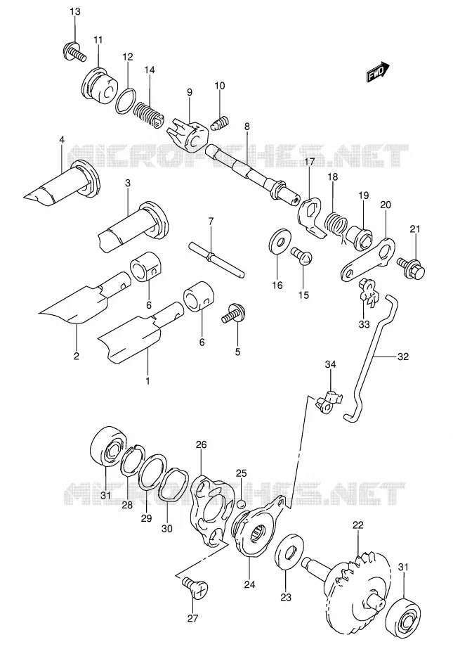 VALVE D'ECHAPPEMENT Suzuki MOTO 80 RM 1998  RM80W(E3/E28)