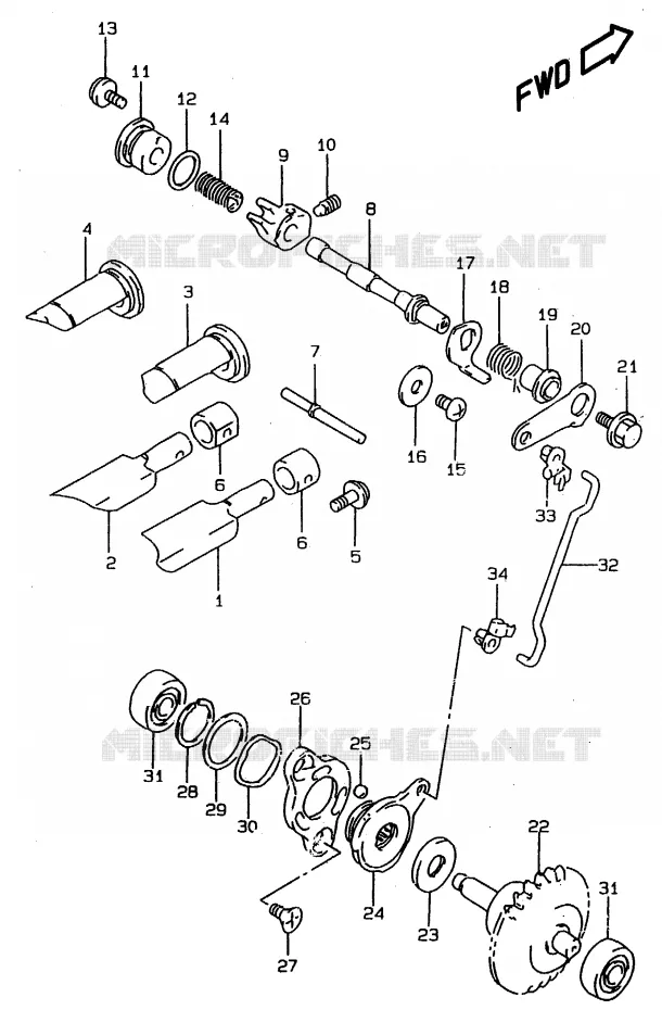 VALVE D'ECHAPPEMENT Suzuki MOTO 80 RM 1999  RM80XX(T/V/W)