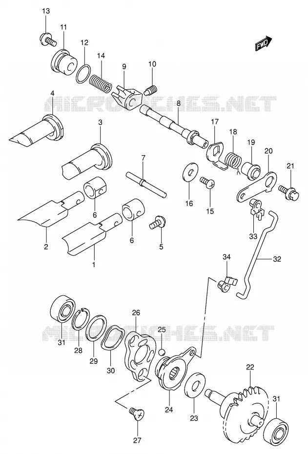 VALVE D'ECHAPPEMENT Suzuki MOTO 80 RM 2000  RM80Y(P3/P28)