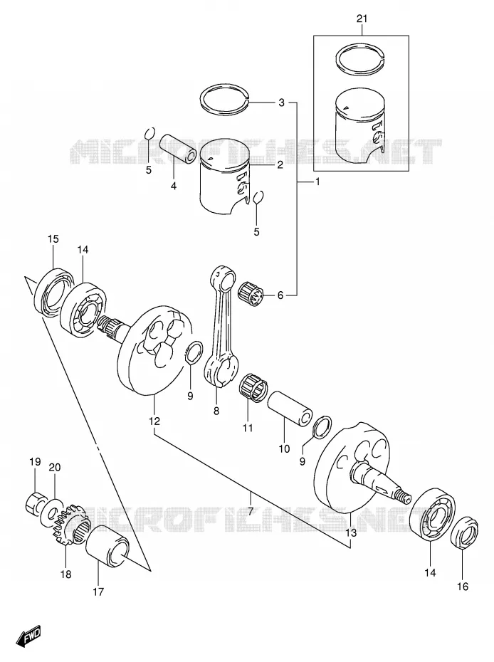 VILEBREQUIN Suzuki MOTO 80 RM 1996  RM80T(E24)