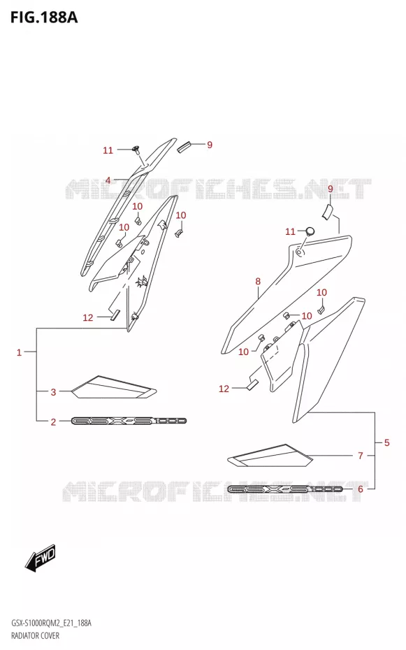 OUIES DE RADIATEUR Suzuki MOTO 1000 GSX-S 2022  GSX-S1000RQ 2022 M2 (E21)