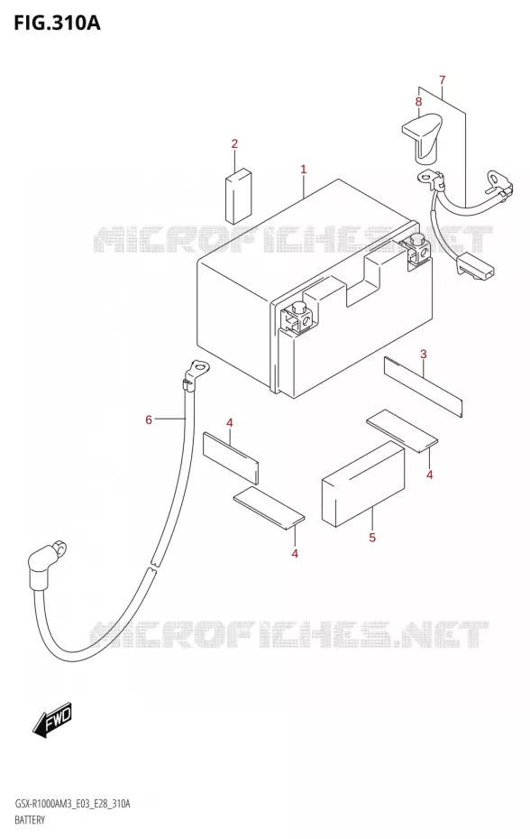 BATTERIE Suzuki MOTO 1000 GSX-R 2023  GSX-R1000A / GSX-R1000RA / GSX-R1000RZA M3 (E03 E33 E28)