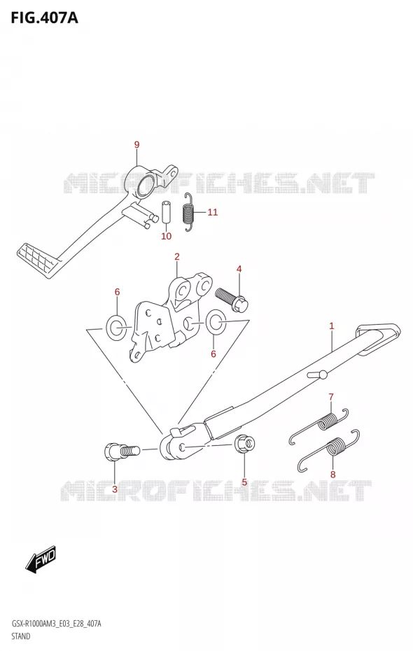BEQUILLE Suzuki MOTO 1000 GSX-R 2023  GSX-R1000A / GSX-R1000RA / GSX-R1000RZA M3 (E03 E33 E28)