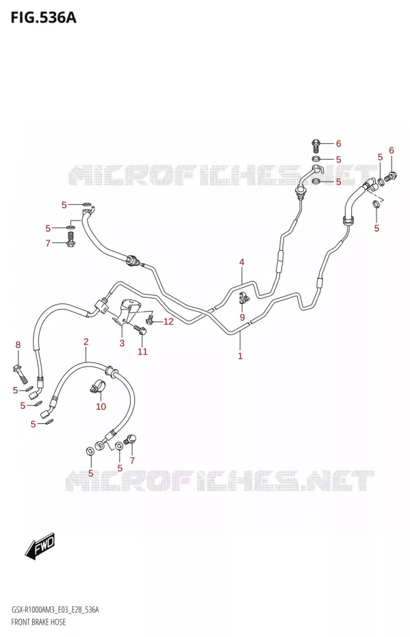 DURITE DE FREIN AVANT (GSX-R1000A) Suzuki MOTO 1000 GSX-R 2023  GSX-R1000A / GSX-R1000RA / GSX-R1000RZA M3 (E03 E33 E28)