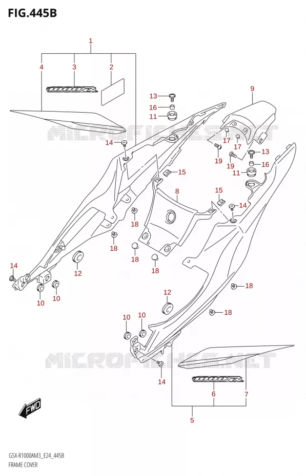CARENAGES (GSX-R1000RA) Suzuki MOTO 1000 GSX-R 2023  GSX-R1000A / GSX-R1000RA / GSX-R1000RZA M3 (E24)