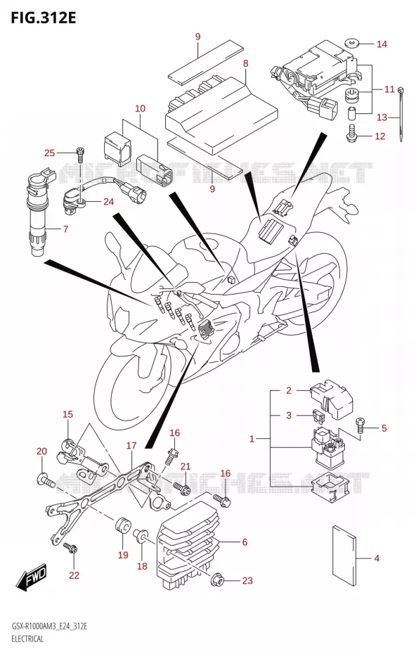 PARTIE ELECTRIQUE (GSX-R1000A) Suzuki MOTO 1000 GSX-R 2023  GSX-R1000A / GSX-R1000RA / GSX-R1000RZA M3 (E24)