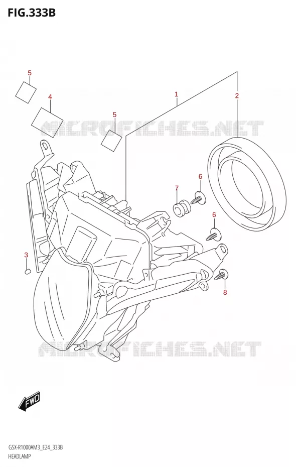 PHARE (GSX-R1000RA,GSX-R1000RZA) Suzuki MOTO 1000 GSX-R 2023  GSX-R1000A / GSX-R1000RA / GSX-R1000RZA M3 (E24)