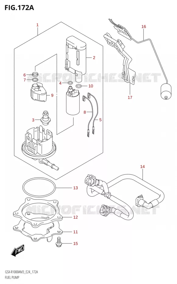 POMPE A ESSENCE Suzuki MOTO 1000 GSX-R 2023  GSX-R1000A / GSX-R1000RA / GSX-R1000RZA M3 (E24)