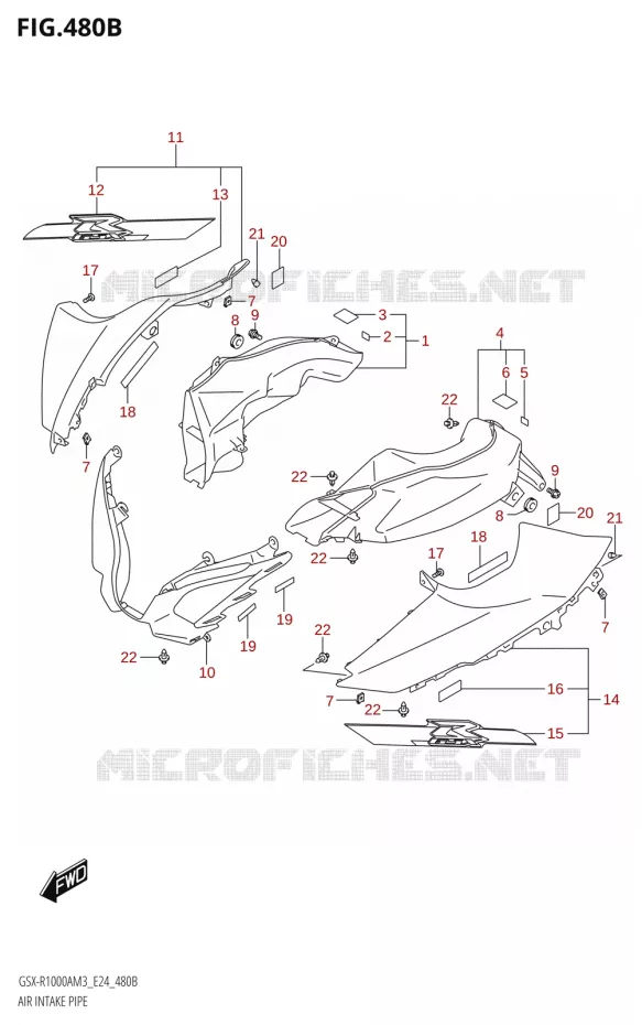 PRISE D AIR (GSX-R1000RA) Suzuki MOTO 1000 GSX-R 2023  GSX-R1000A / GSX-R1000RA / GSX-R1000RZA M3 (E24)