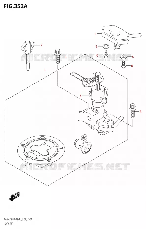 JEU DE SERRURES Suzuki MOTO 1000 GSX-S 2023  GSX-S1000RQ  M3 (E21)