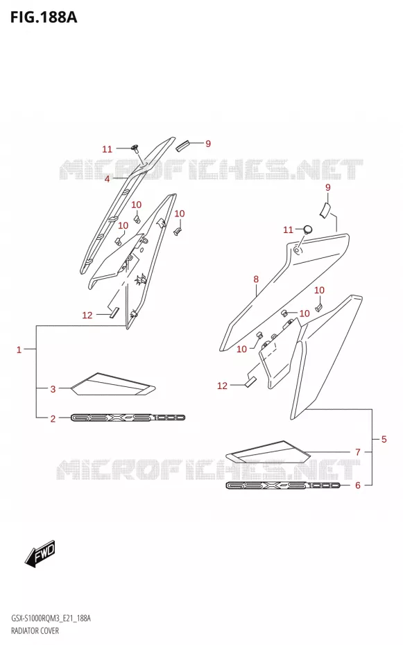 OUIES DE RADIATEUR Suzuki MOTO 1000 GSX-S 2023  GSX-S1000RQ  M3 (E21)