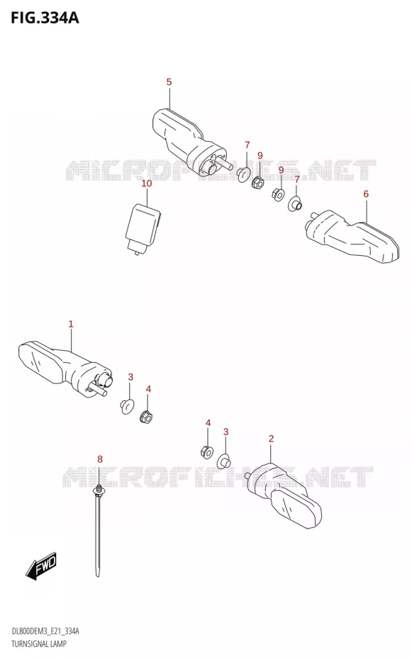 CLIGNOTANTS Suzuki MOTO 800 V-STROM 2023  DL800DERC M3 (E21)