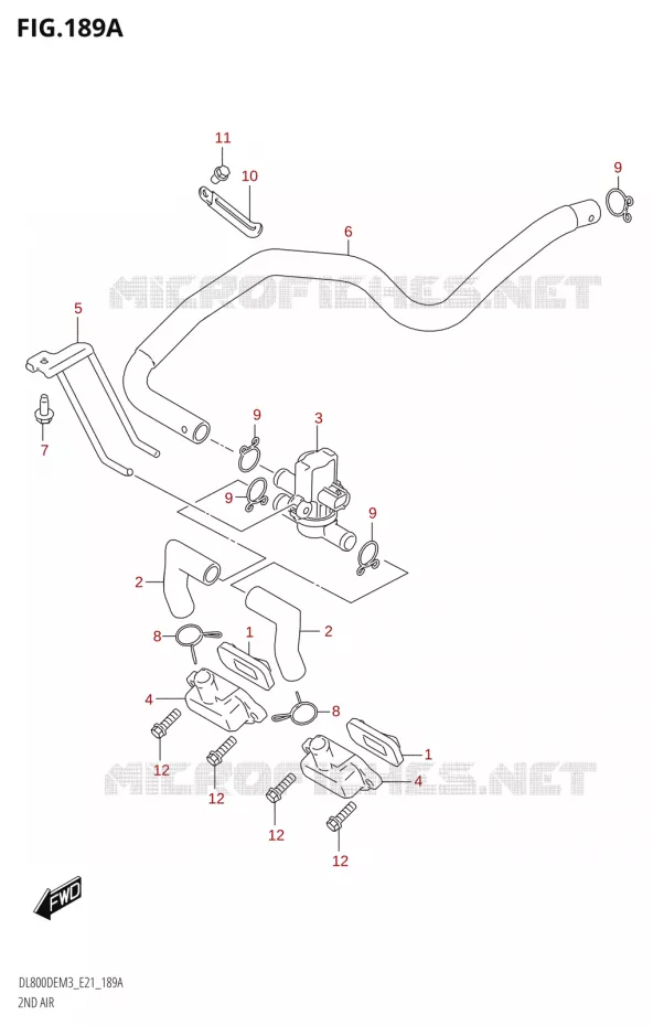 SYSTEME RECYCLAGE GAZ ECHAPPEMENT Suzuki MOTO 800 V-STROM 2023  DL800DERC M3 (E21)
