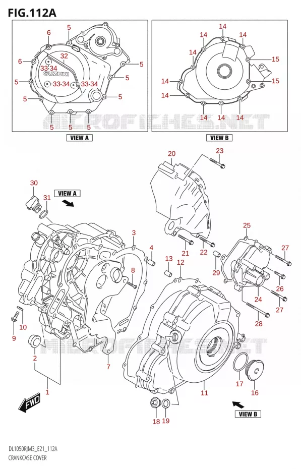 COUVERCLES DE CARTERS Suzuki MOTO 1050 V-STROM 2023  DL1050RJ M3 (E21)