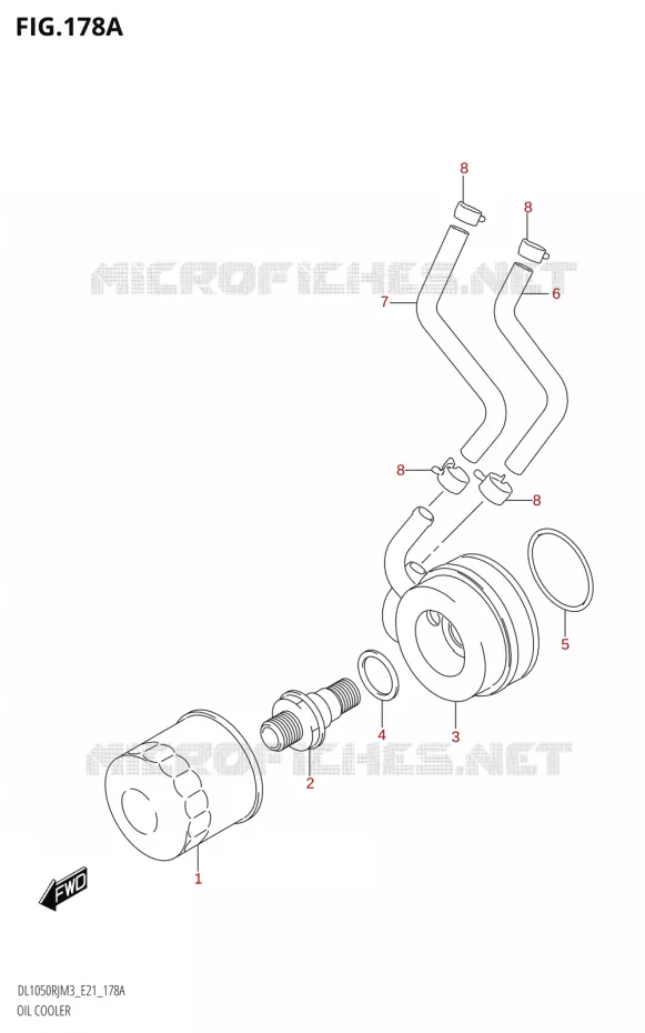 RADIATEUR D'HUILE Suzuki MOTO 1050 V-STROM 2023  DL1050RJ M3 (E21)