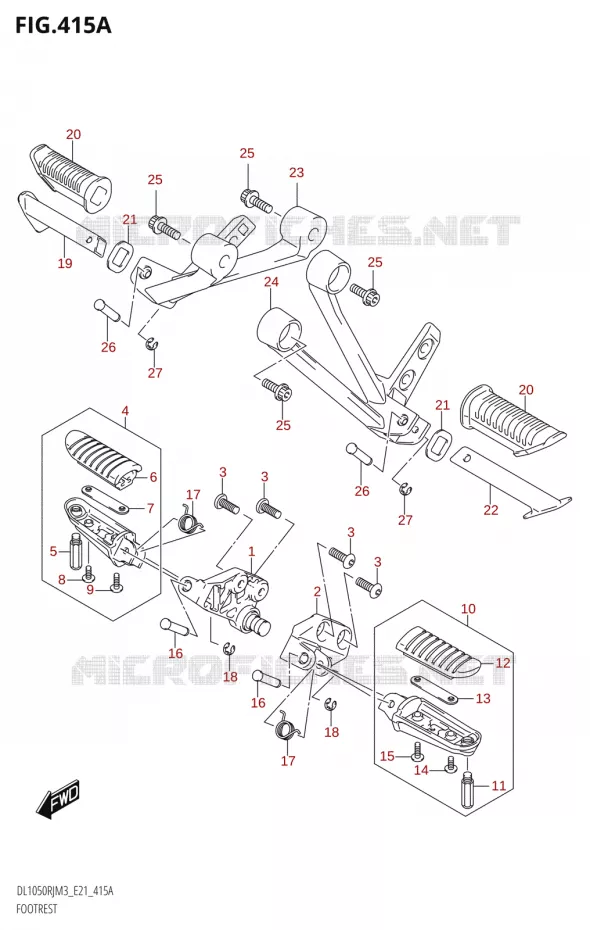 REPOSE PIEDS (DL1050RR) Suzuki MOTO 1050 V-STROM 2023  DL1050RJ M3 (E21)