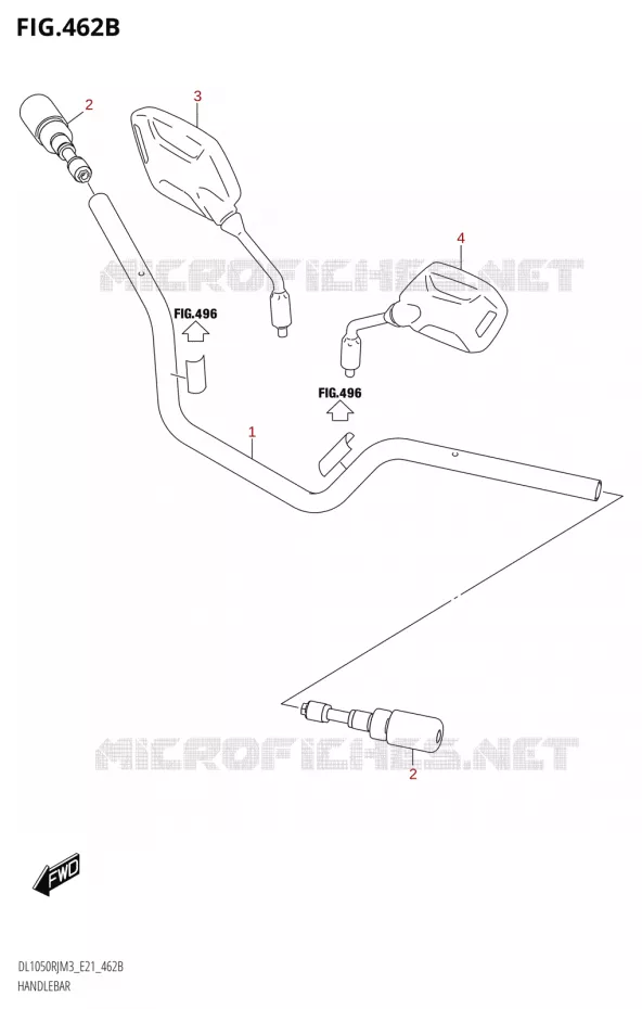 GUIDON (DL1050RR) Suzuki MOTO 1050 V-STROM 2023  DL1050RR M3 (E21)