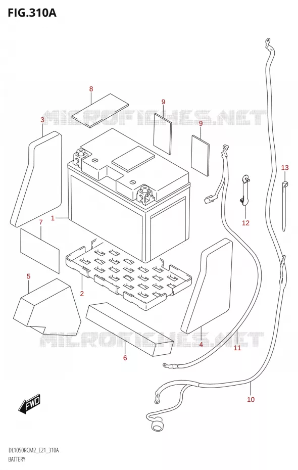 BATTERIE Suzuki MOTO 1050 V-STROM 2022  DL1050RC M2 (E21)