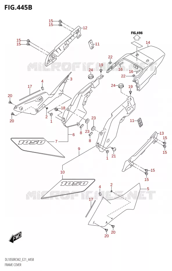 CARENAGES (DL1050RQ) Suzuki MOTO 1050 V-STROM 2022  DL1050RC M2 (E21)
