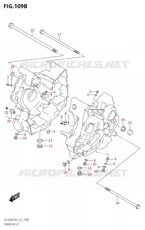 CARTERS MOTEUR (2) (DL1050RC) Suzuki MOTO 1050 V-STROM 2022  DL1050RC M2 (E21)