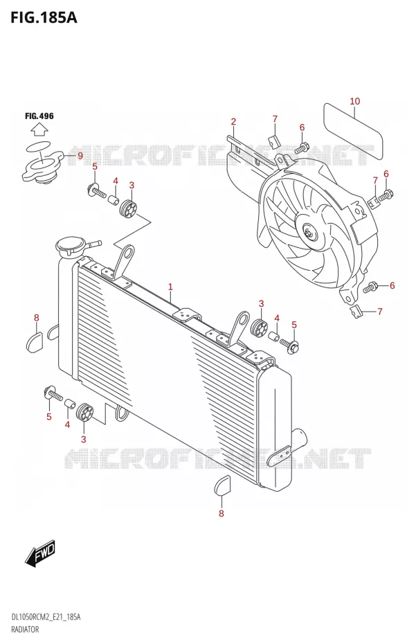 RADIATEUR Suzuki MOTO 1050 V-STROM 2022  DL1050RC M2 (E21)