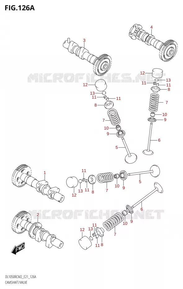 ARBRE A CAMES - SOUPAPES Suzuki MOTO 1050 V-STROM 2022  DL1050RQ M2 (E21)