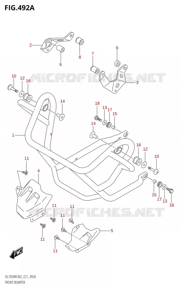 BARRES DE PROTECTION (DL1050RC) Suzuki MOTO 1050 V-STROM 2022  DL1050RQ M2 (E21)