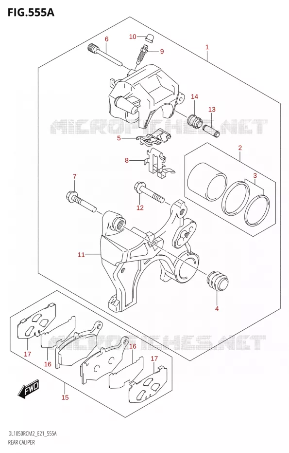 ETRIER DE FREIN ARRIERE Suzuki MOTO 1050 V-STROM 2022  DL1050RQ M2 (E21)