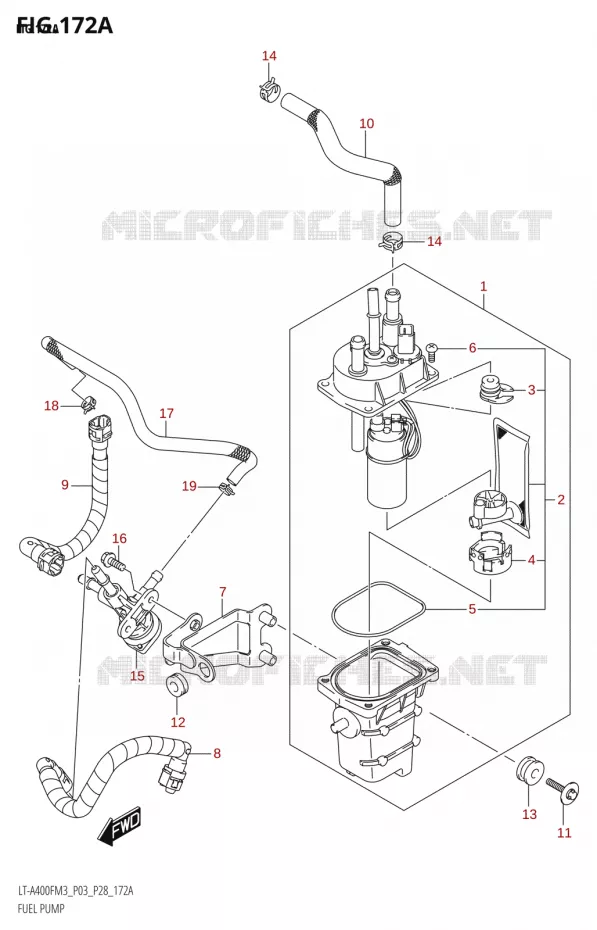 POMPE A ESSENCE Suzuki QUAD 400 KINGQUAD 2023  LT-A400F M3 (P03)