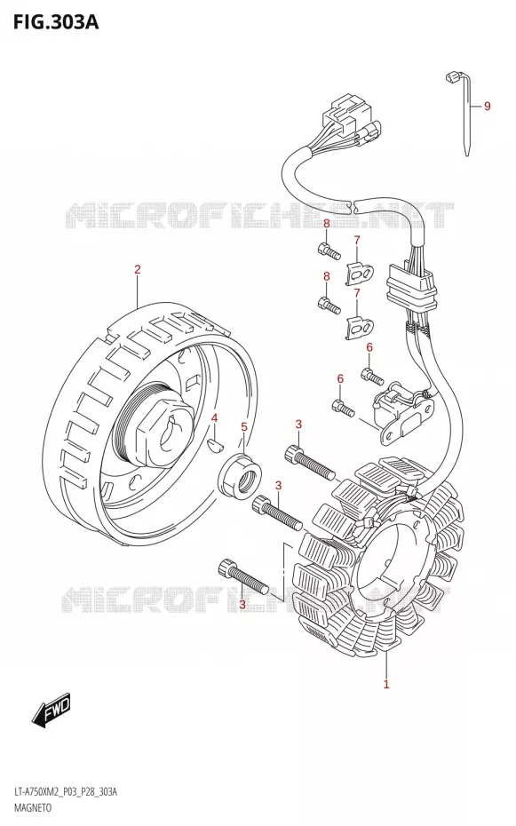ALLUMAGE ROTOR - STATOR Suzuki QUAD 750 KINGQUAD 2022  LT-A750X M2 (P03 / P28 /P33)