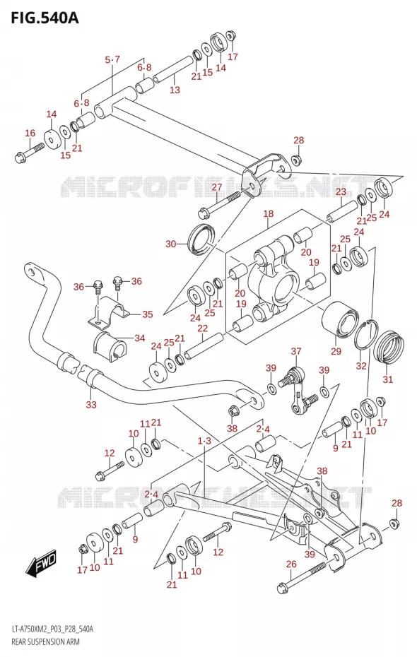 BRAS OSCILLANT Suzuki QUAD 750 KINGQUAD 2022  LT-A750XP M2 (P03 / P28 /P33)