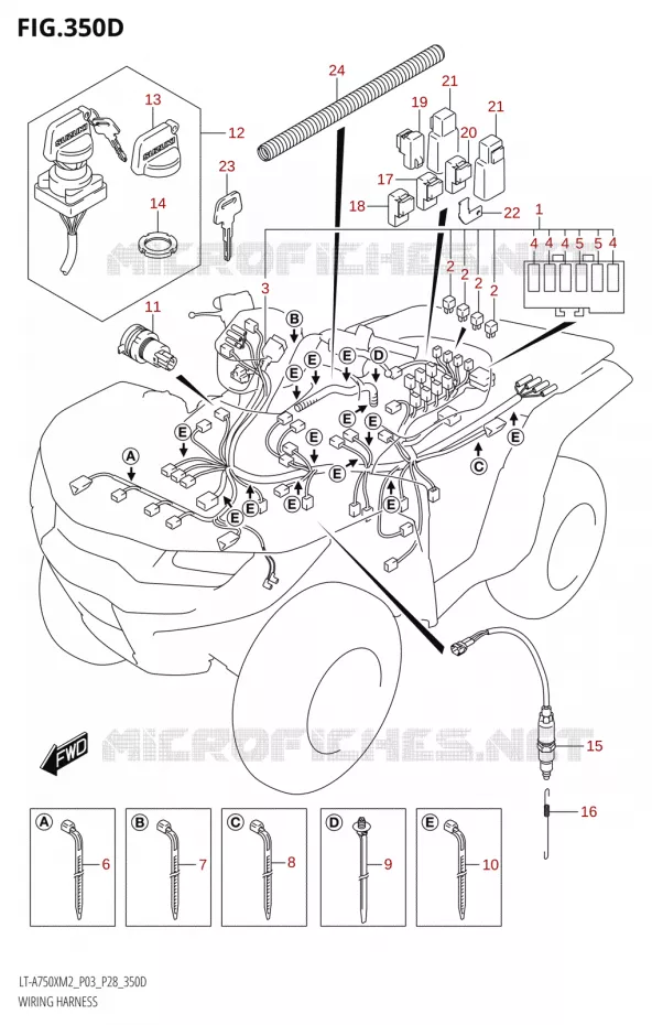 FAISCEAU ELECTRIQUE (LT-A750XP:M2:P03) Suzuki QUAD 750 KINGQUAD 2022  LT-A750XP M2 (P03 / P28 /P33)