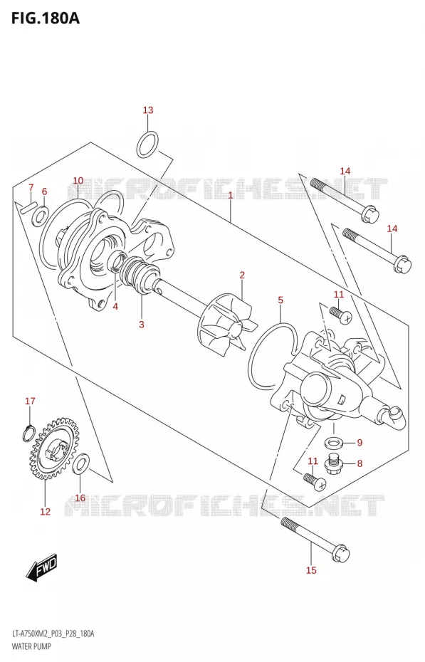 POMPE A EAU Suzuki QUAD 750 KINGQUAD 2022  LT-A750XP M2 (P03 / P28 /P33)