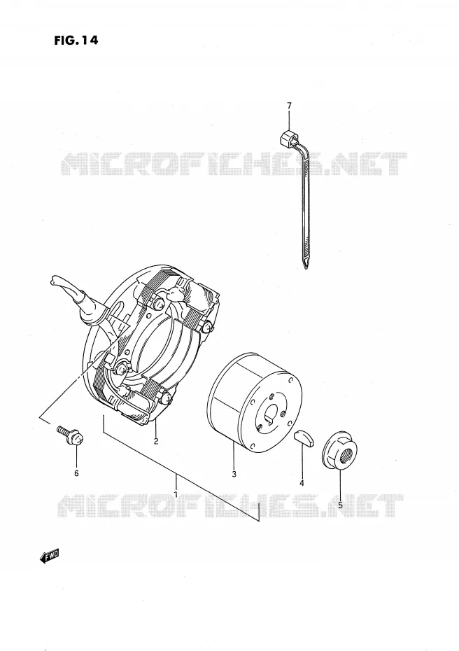 ALLUMAGE ROTOR - STATOR Suzuki MOTO 80 RM 1988  RM80XJ(E2)